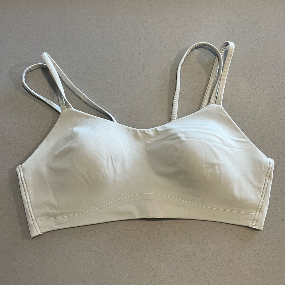 Lululemon Like A Cloud sport bra, size 10 light grey